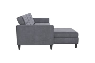 Sovesofa Hartford 213x153x82 cm, Antrasitt, Fløyel - 213x153x82 cm, Antrasitt, Fløyel - Møbler - Sofaer - Sovesofaer - Sovesofa divan
