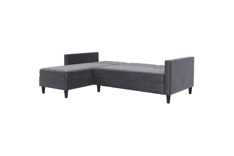 Sovesofa Hartford 213x153x82 cm, Antrasitt, Fløyel - 213x153x82 cm, Antrasitt, Fløyel - Møbler - Sofaer - Sovesofaer - Sovesofa divan