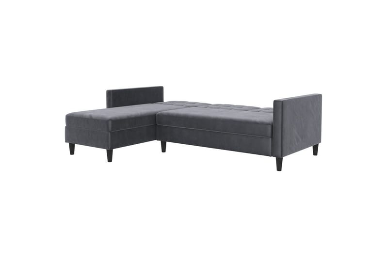 Sovesofa Hartford 213x153x82 cm, Antrasitt, Fløyel - 213x153x82 cm, Antrasitt, Fløyel - Møbler - Sofaer - Sovesofaer - Sovesofa divan