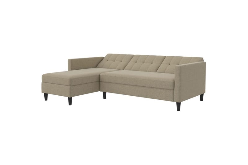 Sovesofa Hartford 213x153x82 cm, Cappucino, Linstoffutseende (100 % polyester) - 213x153x82 cm, Cappucino, Linstoffutseende (100 % polyester) - Møbler - Sofaer - Sovesofaer - Sovesofa divan