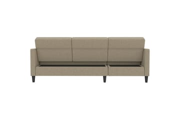 Sovesofa Hartford 213x153x82 cm, Cappucino, Linstoffutseende (100 % polyester) - 213x153x82 cm, Cappucino, Linstoffutseende (100 % polyester) - Møbler - Sofaer - Sovesofaer - Sovesofa divan