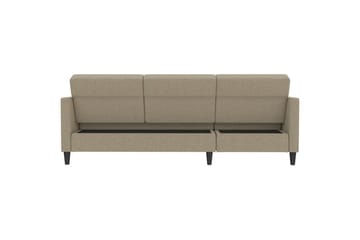 Sovesofa Hartford 213x153x82 cm, Cappucino, Linstoffutseende (100 % polyester) - 213x153x82 cm, Cappucino, Linstoffutseende (100 % polyester) - Møbler - Sofaer - Sovesofaer - Sovesofa divan