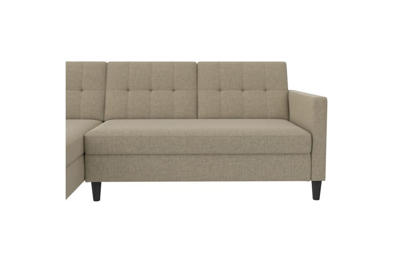 Sovesofa Hartford 213x153x82 cm, Cappucino, Linstoffutseende (100 % polyester) - 213x153x82 cm, Cappucino, Linstoffutseende (100 % polyester) - Møbler - Sofaer - Sovesofaer - Sovesofa divan