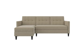 Sovesofa Hartford 213x153x82 cm, Cappucino, Linstoffutseende (100 % polyester) - 213x153x82 cm, Cappucino, Linstoffutseende (100 % polyester) - Møbler - Sofaer - Sovesofaer - Sovesofa divan