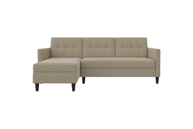 Sovesofa Hartford 213x153x82 cm, Cappucino, Linstoffutseende (100 % polyester) - 213x153x82 cm, Cappucino, Linstoffutseende (100 % polyester) - Møbler - Sofaer - Sovesofaer - Sovesofa divan