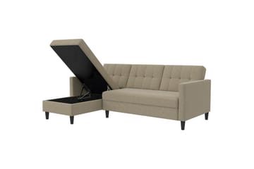 Sovesofa Hartford 213x153x82 cm, Cappucino, Linstoffutseende (100 % polyester) - 213x153x82 cm, Cappucino, Linstoffutseende (100 % polyester) - Møbler - Sofaer - Sovesofaer - Sovesofa divan