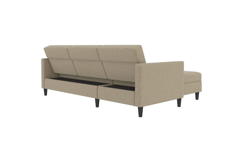 Sovesofa Hartford 213x153x82 cm, Cappucino, Linstoffutseende (100 % polyester) - 213x153x82 cm, Cappucino, Linstoffutseende (100 % polyester) - Møbler - Sofaer - Sovesofaer - Sovesofa divan