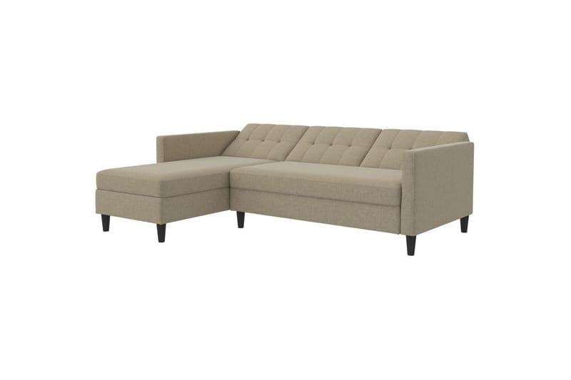 Sovesofa Hartford 213x153x82 cm, Cappucino, Linstoffutseende (100 % polyester) - 213x153x82 cm, Cappucino, Linstoffutseende (100 % polyester) - Møbler - Sofaer - Sovesofaer - Sovesofa divan
