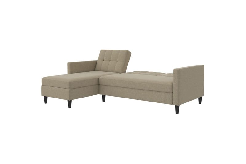 Sovesofa Hartford 213x153x82 cm, Cappucino, Linstoffutseende (100 % polyester) - 213x153x82 cm, Cappucino, Linstoffutseende (100 % polyester) - Møbler - Sofaer - Sovesofaer - Sovesofa divan