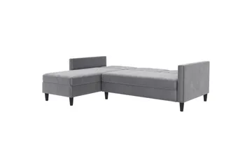 Sovesofa Hartford 213x153x82 cm, Grå, Fløyel - 213x153x82 cm, Grå, Fløyel - Møbler - Sofaer - Sovesofaer - Sovesofa divan
