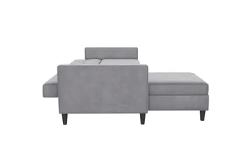 Sovesofa Hartford 213x153x82 cm, Grå, Fløyel - 213x153x82 cm, Grå, Fløyel - Møbler - Sofaer - Sovesofaer - Sovesofa divan