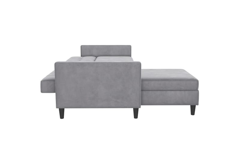 Sovesofa Hartford 213x153x82 cm, Grå, Fløyel - 213x153x82 cm, Grå, Fløyel - Møbler - Sofaer - Sovesofaer - Sovesofa divan