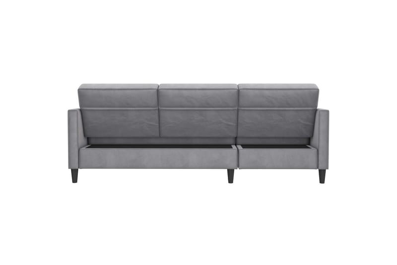 Sovesofa Hartford 213x153x82 cm, Grå, Fløyel - 213x153x82 cm, Grå, Fløyel - Møbler - Sofaer - Sovesofaer - Sovesofa divan