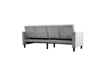 Sovesofa Hartford II 203x83x82 cm, Grå - 203x83x82 cm, Grå - Møbler - Sofaer - Sovesofaer - 3 seters sovesofa
