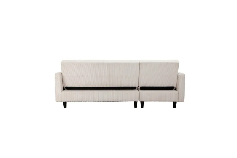 Sovesofa Hartford II 203x83x82 cm, Krem - 203x83x82 cm, Krem - Møbler - Sofaer - Sovesofaer - 3 seters sovesofa