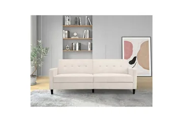 Sovesofa Hartford II 203x83x82 cm, Krem - 203x83x82 cm, Krem - Møbler - Sofaer - Sovesofaer - 3 seters sovesofa