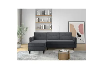 Sovesofa Hartford II 213x153x82 cm, Antrasitt - 213x153x82 cm, Antrasitt - Møbler - Sofaer - Sovesofaer - Sovesofa divan