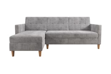 Sovesofa Hartford - Lysegrå - Møbler - Sofaer - Sovesofaer - Langsgående sovesofa