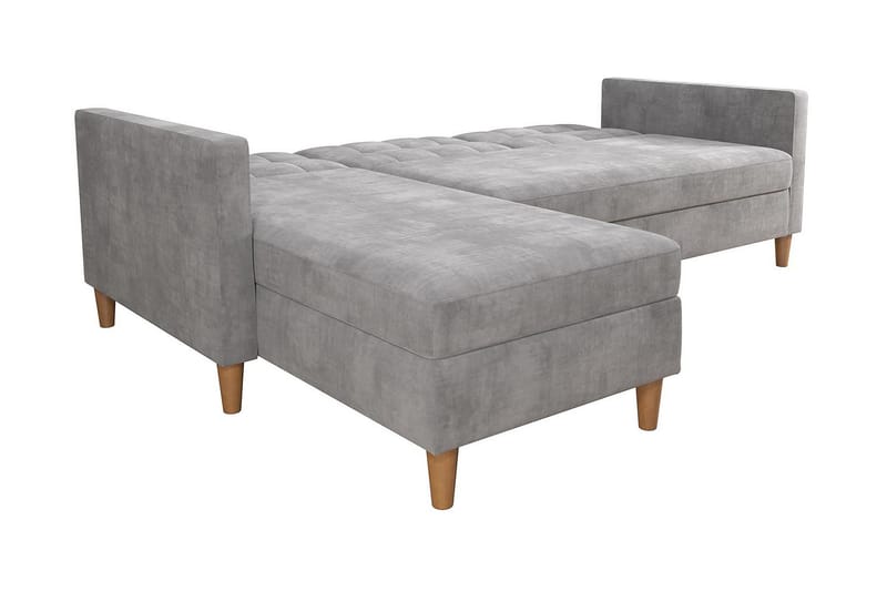 Sovesofa Hartford - Lysegrå - Møbler - Sofaer - Sovesofaer - Langsgående sovesofa