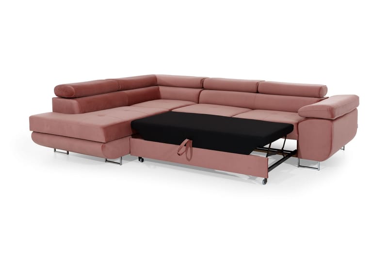 Sovesofa Hipolito med Sjeselong Venstre - Beige - Møbler - Sofaer - Sovesofaer - Langsgående sovesofa