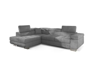 Sovesofa Hipolito med Sjeselong Venstre - Grå - Møbler - Sofaer - Sovesofaer - Langsgående sovesofa