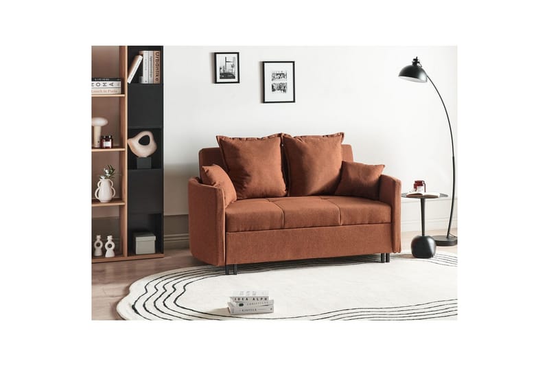 Sovesofa Hovin - Brun, Svart - Møbler - Sofaer - Sovesofaer - 2 seters sovesofa