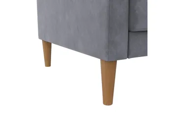 Sovesofa Lilly Antrasitt, Fløyel - Antrasitt, Fløyel - Møbler - Sofaer - Sovesofaer - 3 seters sovesofa