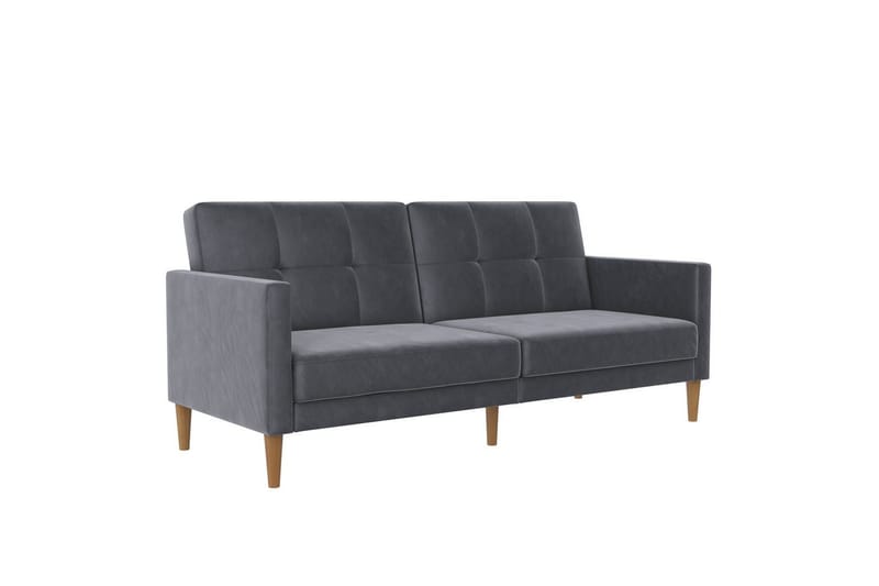 Sovesofa Lilly Antrasitt, Fløyel - Antrasitt, Fløyel - Møbler - Sofaer - Sovesofaer - 3 seters sovesofa