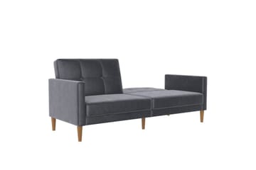 Sovesofa Lilly Antrasitt, Fløyel - Antrasitt, Fløyel - Møbler - Sofaer - Sovesofaer - 3 seters sovesofa