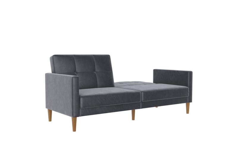 Sovesofa Lilly Antrasitt, Fløyel - Antrasitt, Fløyel - Møbler - Sofaer - Sovesofaer - 3 seters sovesofa