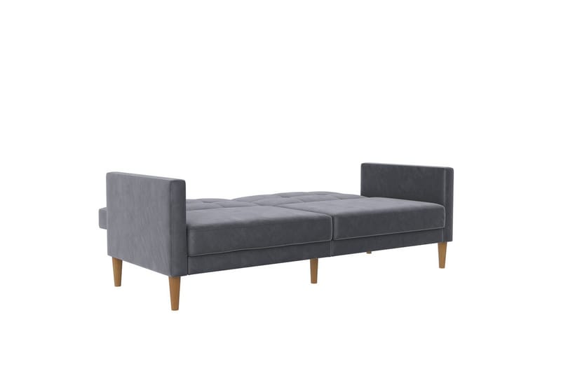 Sovesofa Lilly Antrasitt, Fløyel - Antrasitt, Fløyel - Møbler - Sofaer - Sovesofaer - 3 seters sovesofa