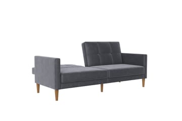 Sovesofa Lilly Antrasitt, Fløyel - Antrasitt, Fløyel - Møbler - Sofaer - Sovesofaer - 3 seters sovesofa
