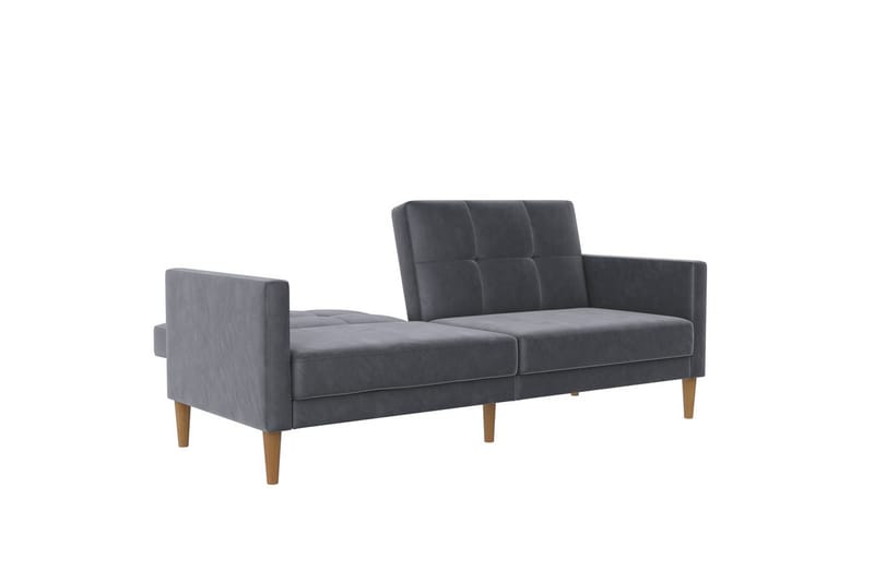 Sovesofa Lilly Antrasitt, Fløyel - Antrasitt, Fløyel - Møbler - Sofaer - Sovesofaer - 3 seters sovesofa