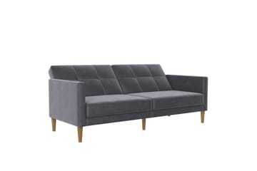 Sovesofa Lilly Antrasitt, Fløyel - Antrasitt, Fløyel - Møbler - Sofaer - Sovesofaer - 3 seters sovesofa