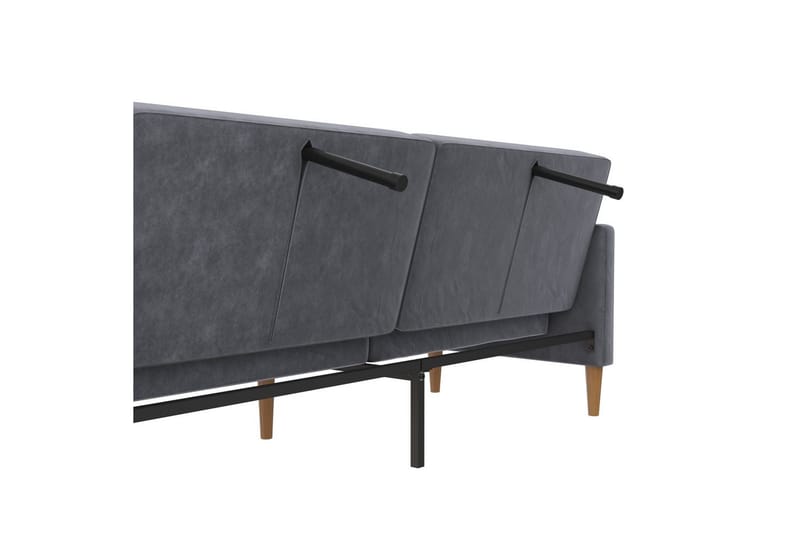 Sovesofa Lilly Antrasitt, Fløyel - Antrasitt, Fløyel - Møbler - Sofaer - Sovesofaer - 3 seters sovesofa