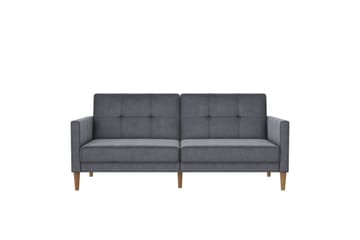 Sovesofa Lilly Antrasitt, Fløyel - Antrasitt, Fløyel - Møbler - Sofaer - Sovesofaer - 3 seters sovesofa