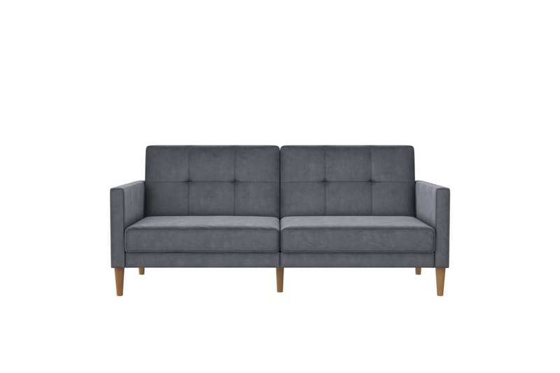 Sovesofa Lilly Antrasitt, Fløyel - Antrasitt, Fløyel - Møbler - Sofaer - Sovesofaer - 3 seters sovesofa