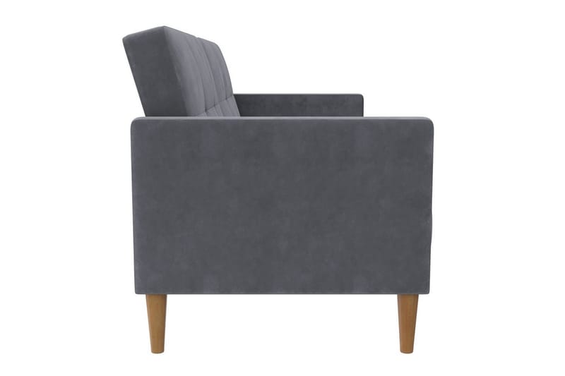 Sovesofa Lilly Antrasitt, Fløyel - Antrasitt, Fløyel - Møbler - Sofaer - Sovesofaer - 3 seters sovesofa