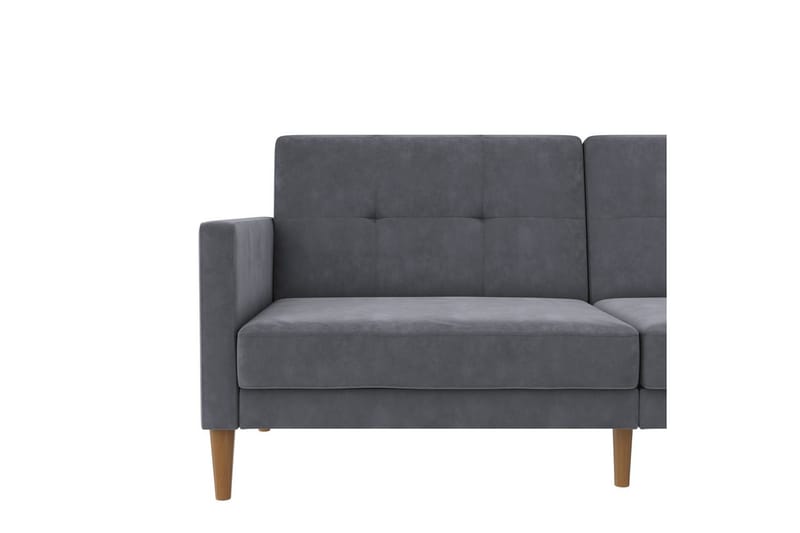 Sovesofa Lilly Antrasitt, Fløyel - Antrasitt, Fløyel - Møbler - Sofaer - Sovesofaer - 3 seters sovesofa