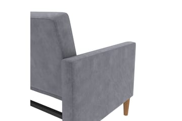Sovesofa Lilly Antrasitt, Fløyel - Antrasitt, Fløyel - Møbler - Sofaer - Sovesofaer - 3 seters sovesofa