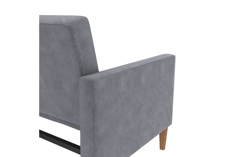 Sovesofa Lilly Antrasitt, Fløyel - Antrasitt, Fløyel - Møbler - Sofaer - Sovesofaer - 3 seters sovesofa
