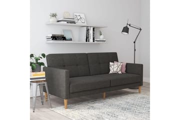 Sovesofa Lilly Antrasitt, Lin - Antrasitt, Lin - Møbler - Sofaer - Sovesofaer - 3 seters sovesofa