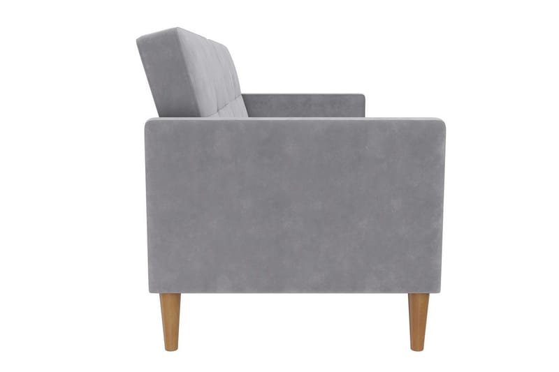 Sovesofa Lilly Lys grå, Fløyel - Lys grå, Fløyel - Møbler - Sofaer - Sovesofaer - 3 seters sovesofa