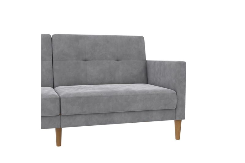 Sovesofa Lilly Lys grå, Fløyel - Lys grå, Fløyel - Møbler - Sofaer - Sovesofaer - 3 seters sovesofa