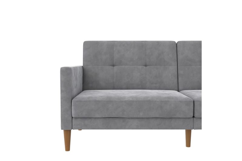Sovesofa Lilly Lys grå, Fløyel - Lys grå, Fløyel - Møbler - Sofaer - Sovesofaer - 3 seters sovesofa