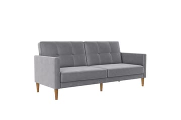 Sovesofa Lilly Lys grå, Fløyel