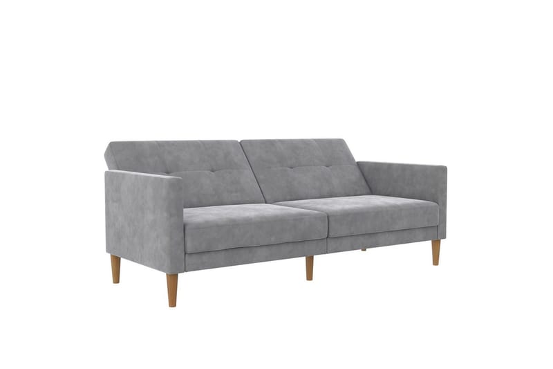 Sovesofa Lilly Lys grå, Fløyel - Lys grå, Fløyel - Møbler - Sofaer - Sovesofaer - 3 seters sovesofa