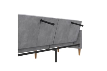 Sovesofa Lilly Lys grå, Fløyel - Lys grå, Fløyel - Møbler - Sofaer - Sovesofaer - 3 seters sovesofa