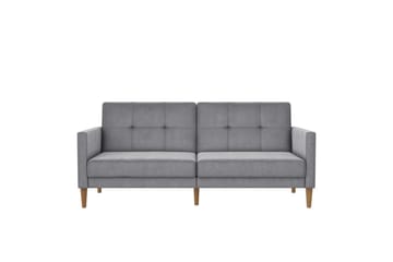 Sovesofa Lilly Lys grå, Fløyel - Lys grå, Fløyel - Møbler - Sofaer - Sovesofaer - 3 seters sovesofa