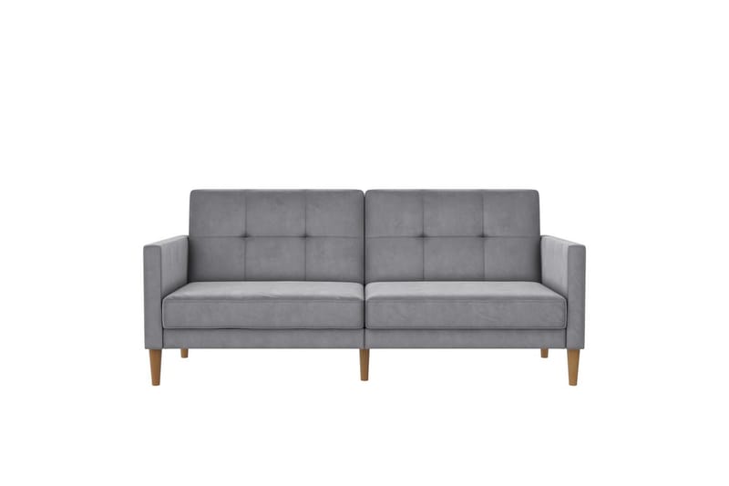 Sovesofa Lilly Lys grå, Fløyel - Lys grå, Fløyel - Møbler - Sofaer - Sovesofaer - 3 seters sovesofa
